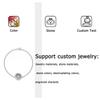 Fine 925 Sterling Silver Platinum Plated Chain Link Bracelet Women's Fashion Beaded Exquisite Zircon Details Wedding Gift Party