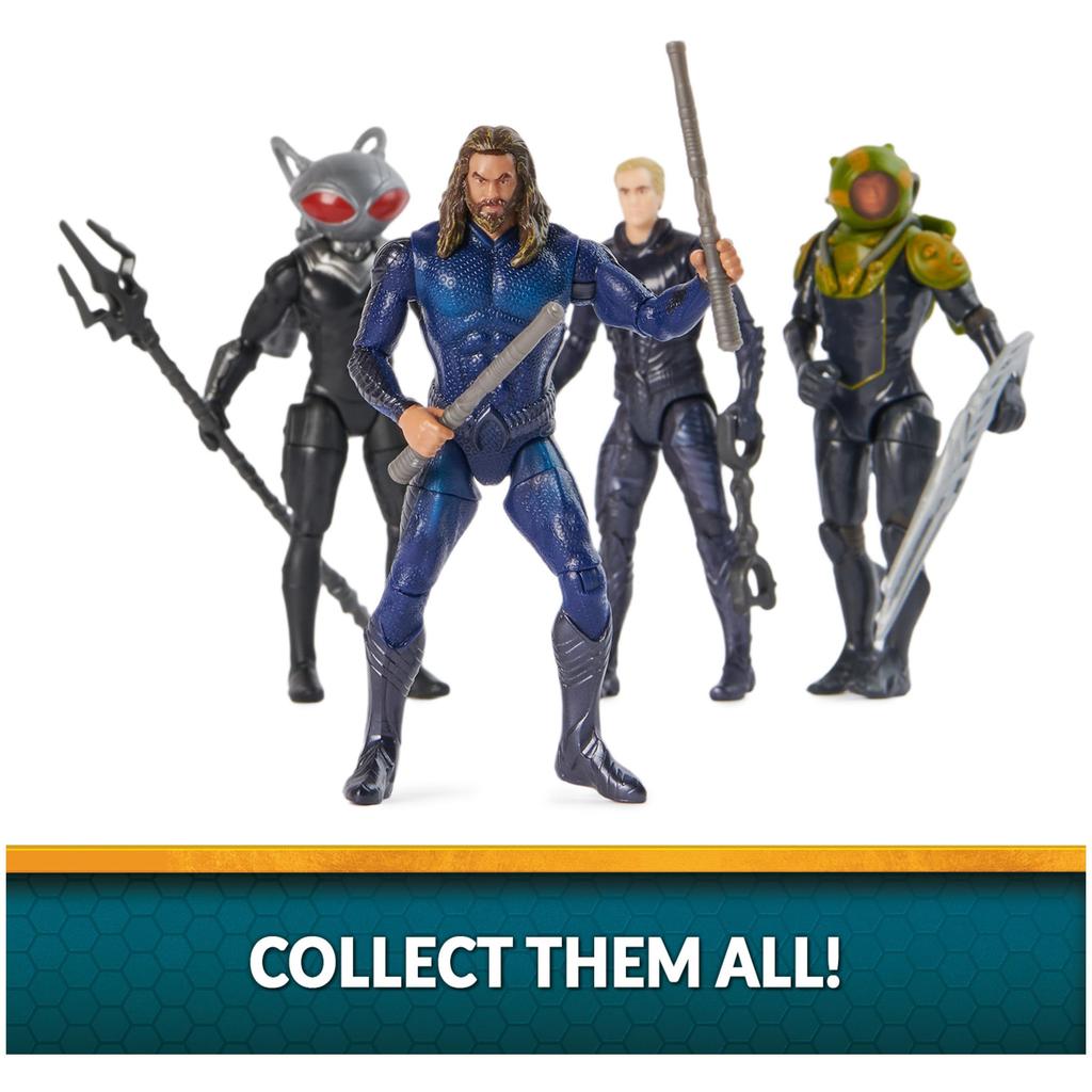 DC Comics Aquaman Volcano Island Pack (Amazon Exclusive) - 4 Collectible Action Figures with Accessories, Superhero Kids Toy for Ages 3+