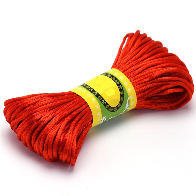 1 Pc Of 20 Meters/Bundle Of 2.5MM Chinese Knot Polyester Colored No.5 Thread Handmade Woven Rope DIY Jewelry Wire