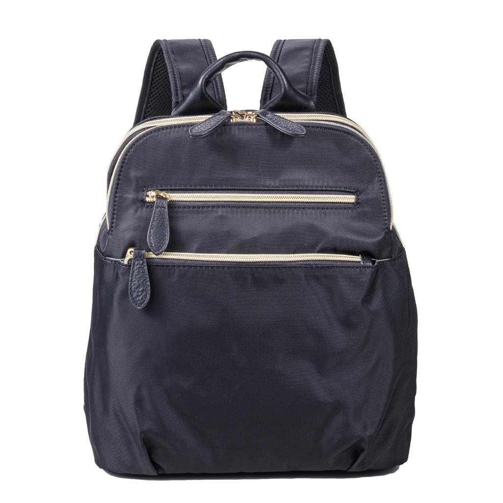 Imai Bag since 1977: QUAY Key Nylon and Cowhide Leather Backpack, Genuine Leather, Lightweight, Water-Repellent, for Seniors and Women, Model 99373e