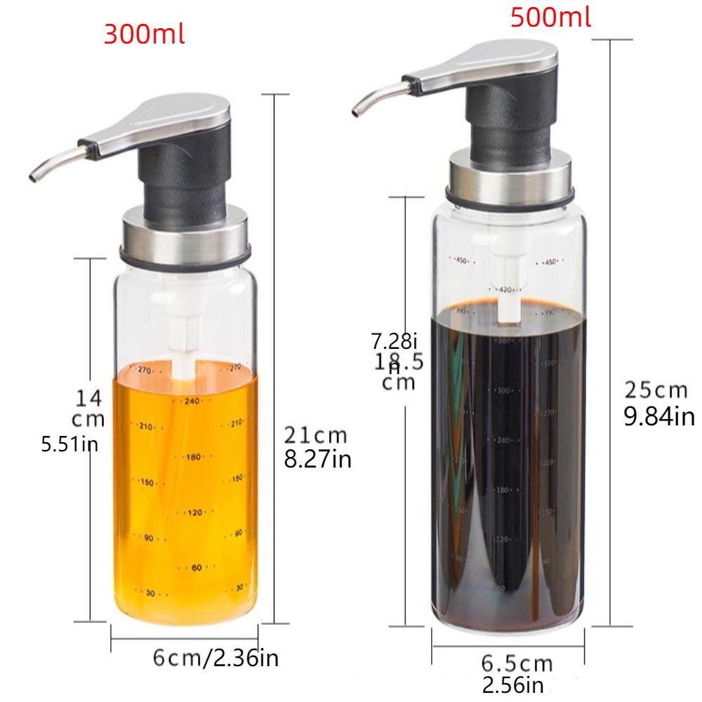 Stainless Steel Sauce Bottle Sealed Seasoning Container Glass Oil Bottle  Kitchen Tool