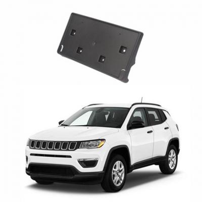 Black Front License Tag Plate Frame Holder Bracket For Jeep Compass 2017-