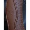38Cm Brown Dynamic Fiber Leather Embossed Car Steering Wheel Cover Four Seasons