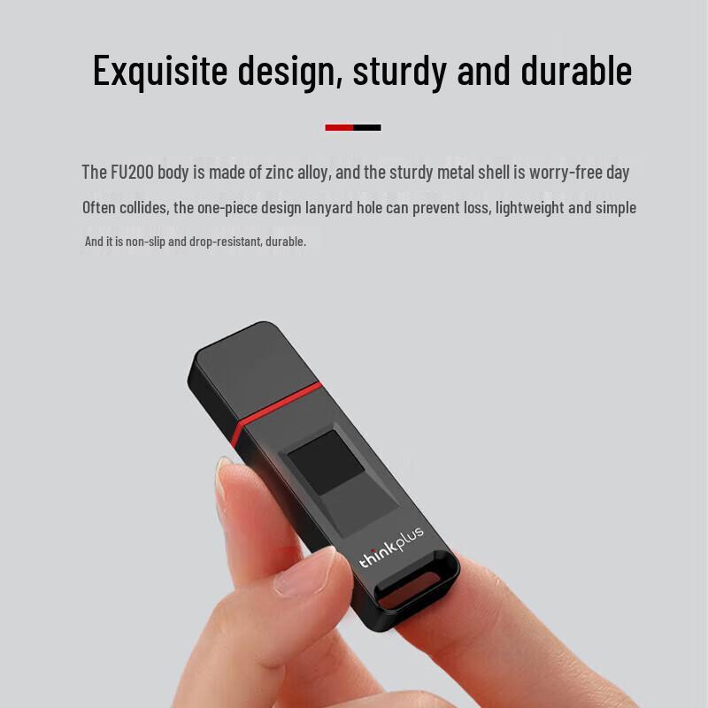 Lenovo ThinkPlus FU200 Fingerprint Encrypted USB 3.2 Flash Drive