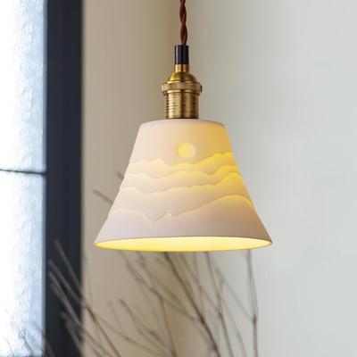 Cerdeco Retro and Compact Ceramic Pendant Light Hanging Lighting with a Retro and a Touch of Showa Era Charm Interior Ceiling Cafe E17 Hook Ceiling