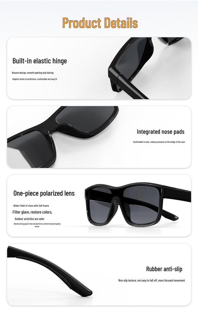UV400 Polarized Casual Fashion Sunglasses for Men and Women - Stylish Outdoor Sports Eyewear
