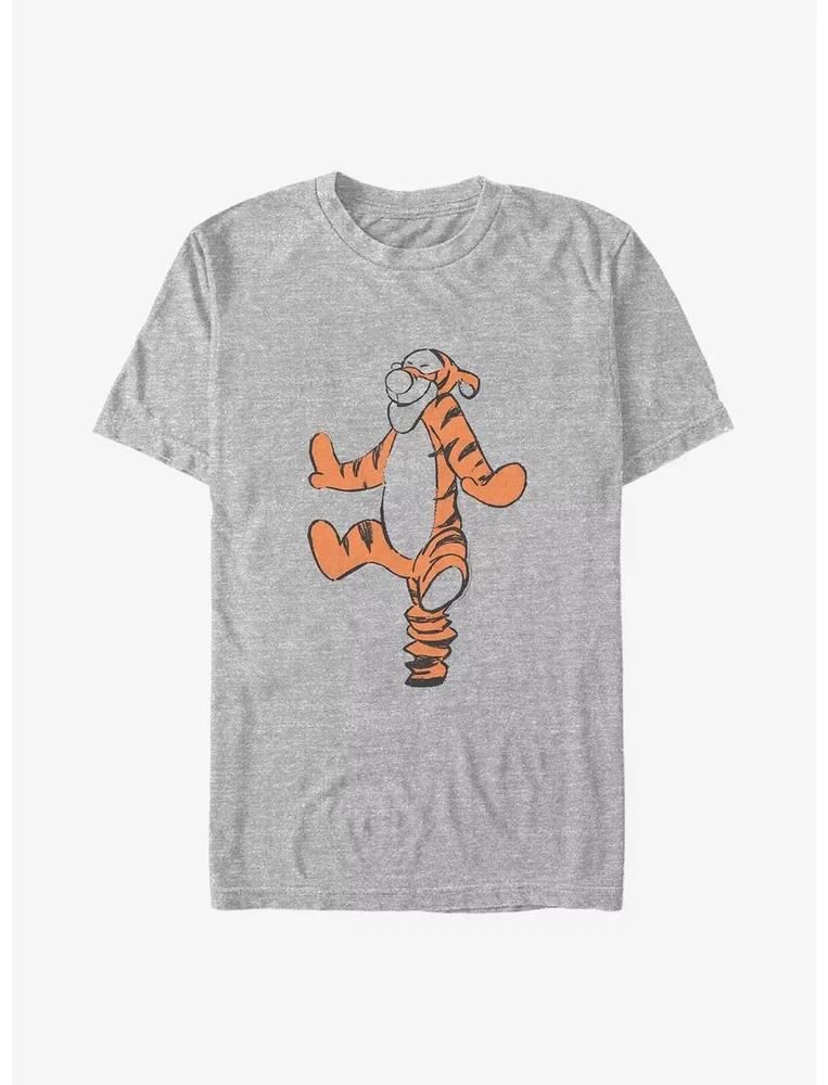Winnie The Pooh Sketch Tigger Tshirt Sport Gray S