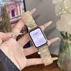 Glitter Marble Resin Band for Xiaomi Mi Band 8/9/10 Pro, Redmi Watch 4/5/6, Magnetic Transparent Strap Unisex