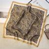 Women's French Retro Silk Cashew Scarf: Versatile Square Ribbon Headscarf