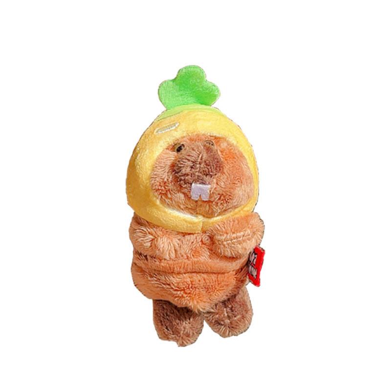 Carrot With Marmota Hat Cartoon Plush Pendant For Key Holder And Gift Idea