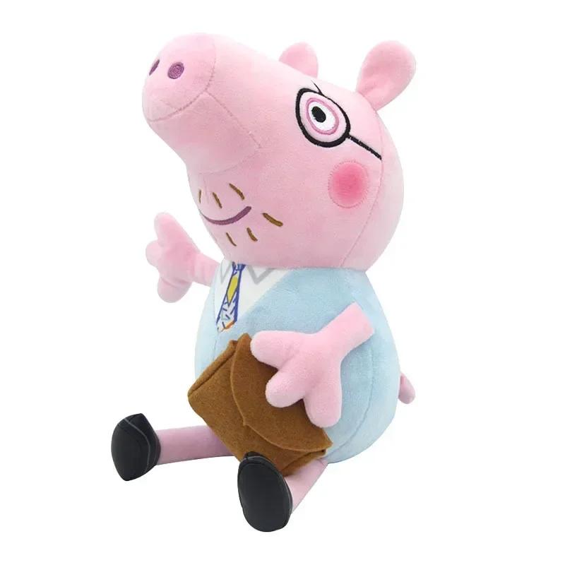 30CM Anime Peppa Pig George Plush Stuffed Toys Pig Mom Dad Family Full Series Model Doll Anime Figure Children's Birthday Gifts