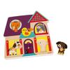Puzzle sonore animaux de compagnie - janod - encastrement musical 5 pièces - paysage et nature - multicolore