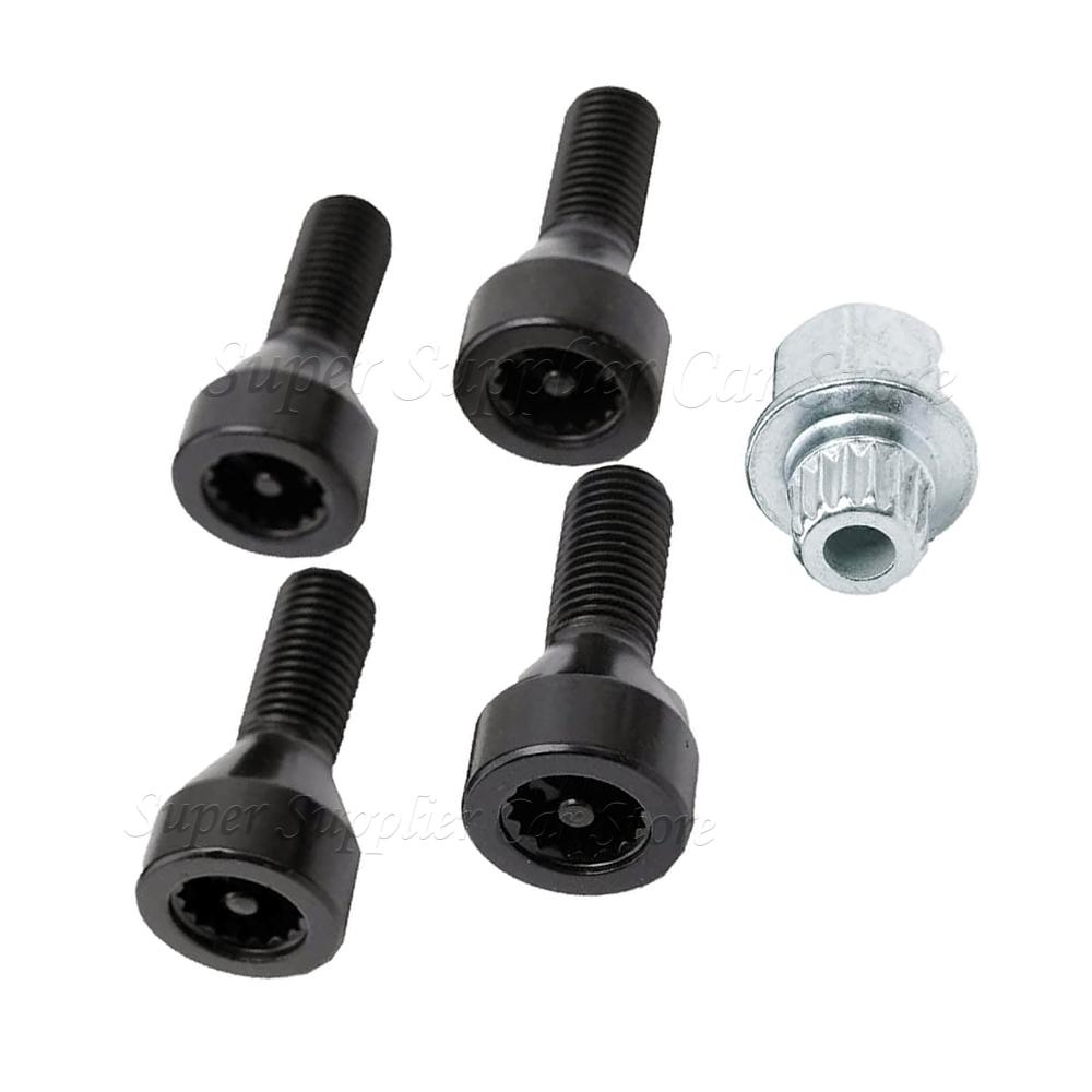 New M12x1.5 Car Locking Wheel Bolts Lug Nuts Set For BMW 1/3/5/6/7 Series Z3 Z4 M3 M5 M6 E36 E46 E60 E61 E81 E87 E90 36136786419