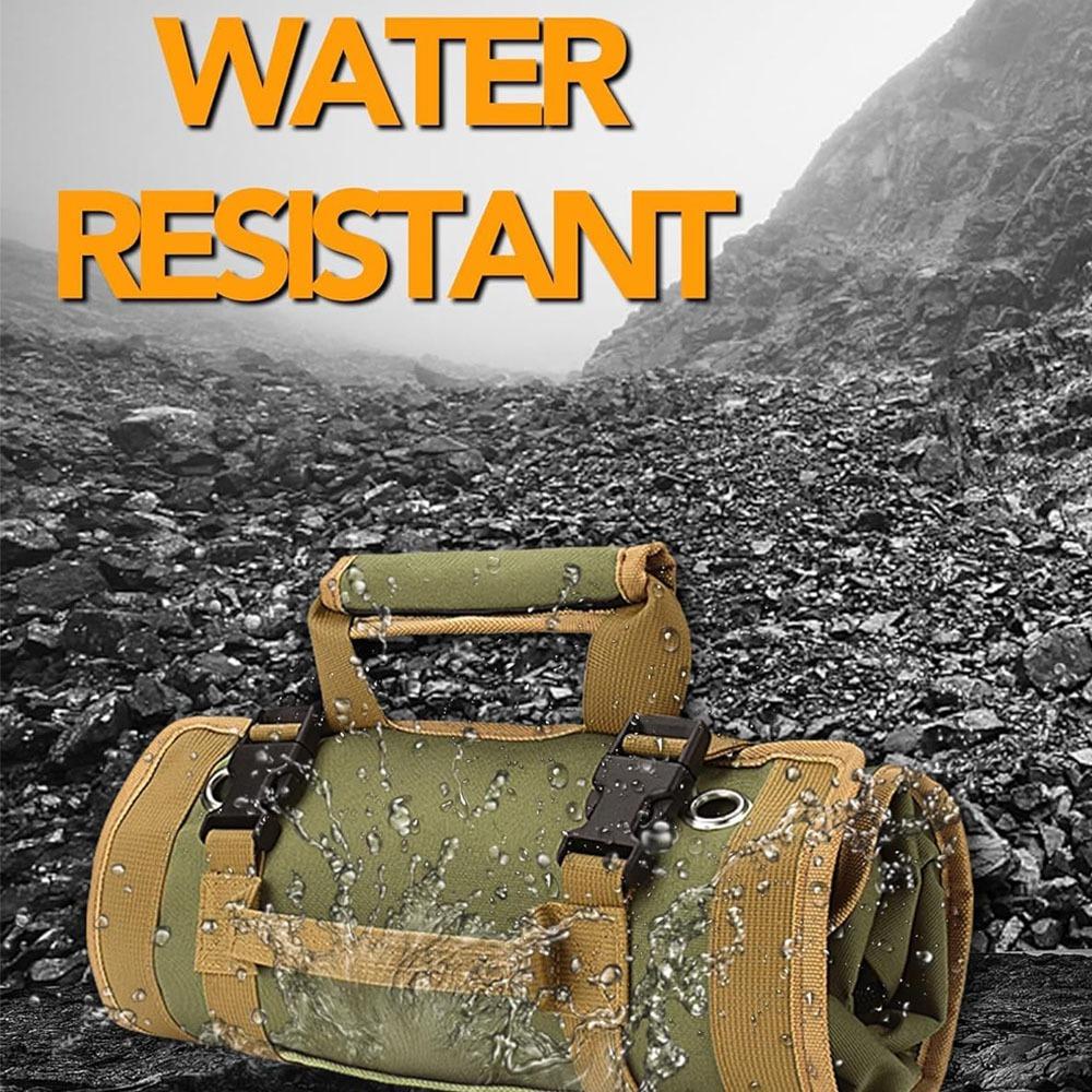 Canvas thickened electrician bag, durable, woodworking electrician maintenance, storage bag, roll, car, hardware tool bag