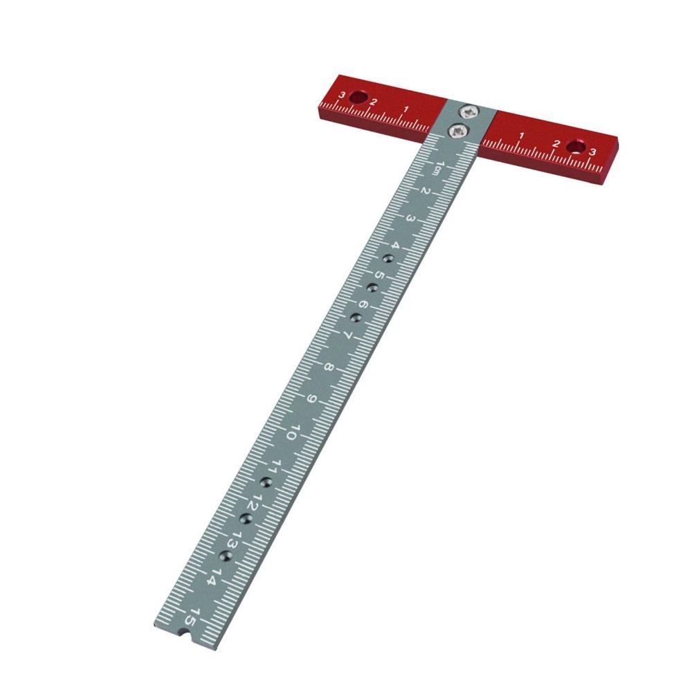 6 Inch Size Woodworking Scribing Ruler Aluminum Alloy Metal T Square Art Framing and DIY