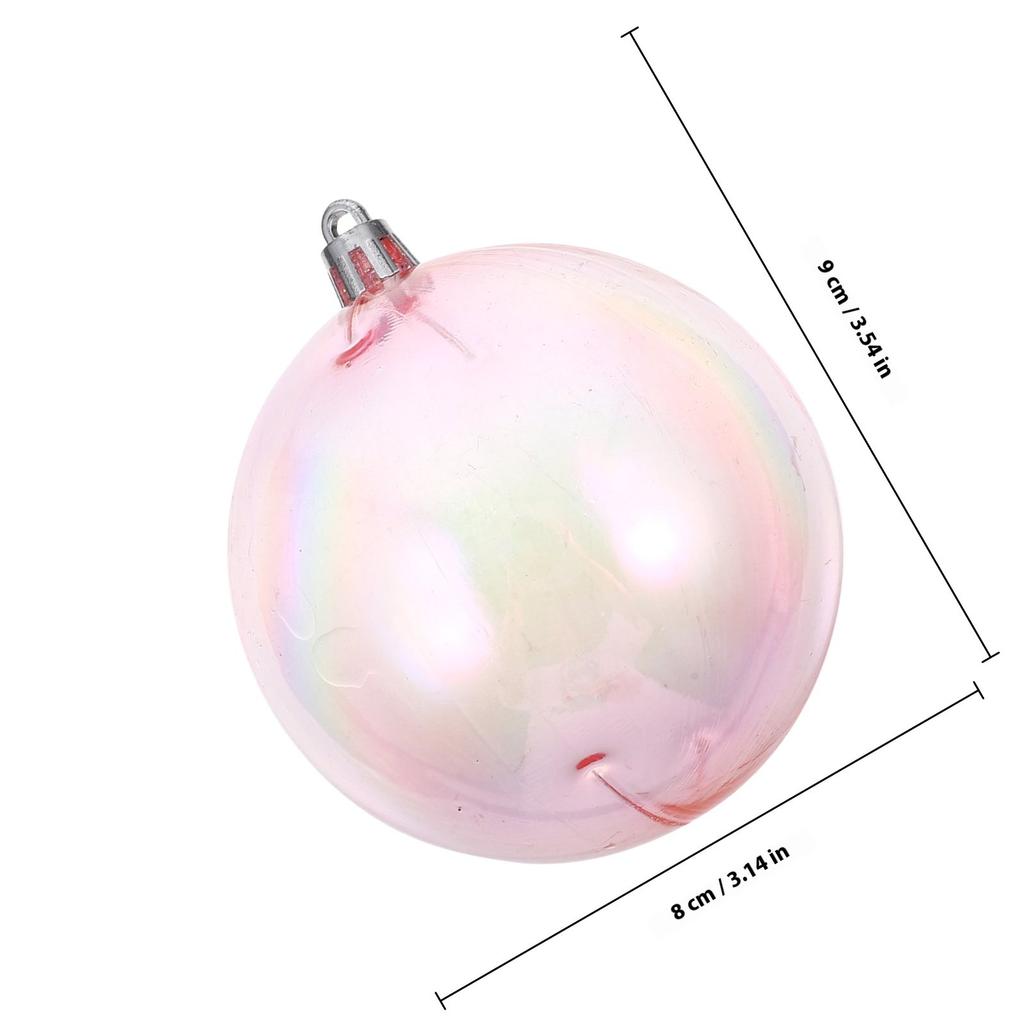 6Pcs Iridescent Christmas Ball Ornaments Hanging Decorations Xmas Tree Decorative Balls Party Supplies Xmas Hanging Decor