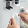 Plastic Wall Mounted Razor Rack Self-Adhesive Non Perforated Razor Holder Space Saving Adjustable Electric Toothbrush Holder