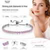 Women's Fashion Zirconia Paved Bracelet with Sliding Clasp - Elegant, Versatile Jewelry Gift