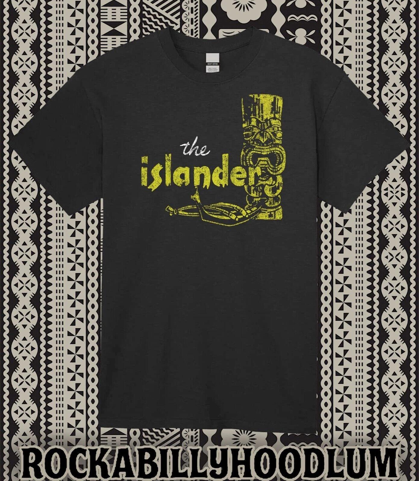 

Retro Tiki Art Tee T Shirt Bar Mug Restaurant The Islander Los Angeles Tropical 4XL