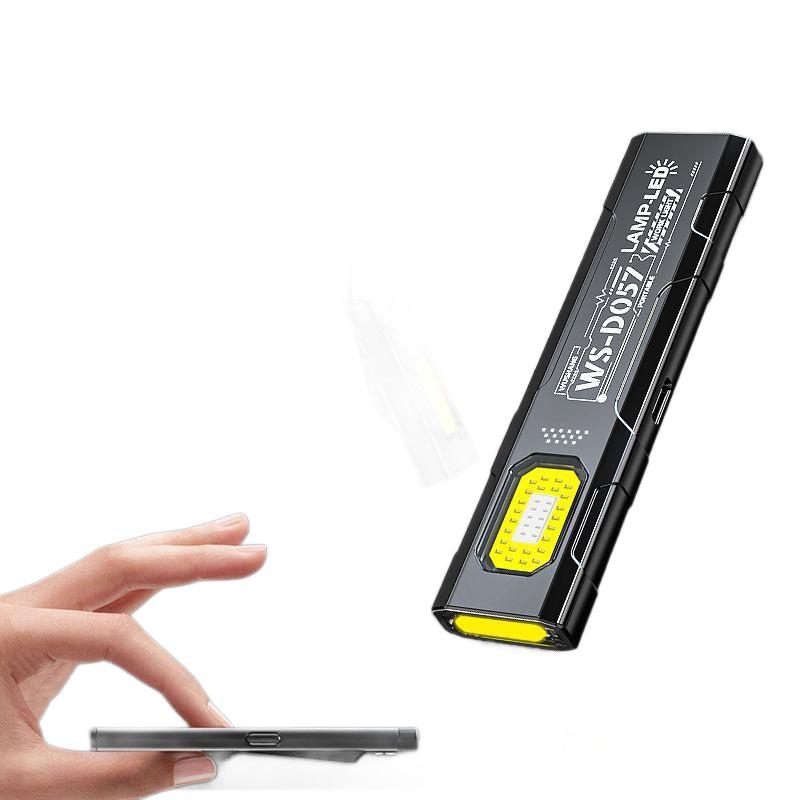 Led Keychain Flashlight Rechargeable 550Lm Portable Mini Torch Pocket Lantern Flood Work Light With Magnet For Emergency