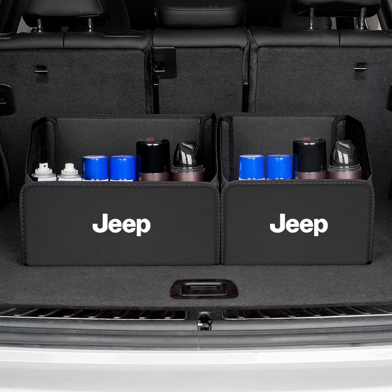 Jeep Folding Car Storage Bag Trunk Organizer Box Tools Tidying sticker For Renegade Liberty XJ Wrangler Cherokee JL JK Gladiator