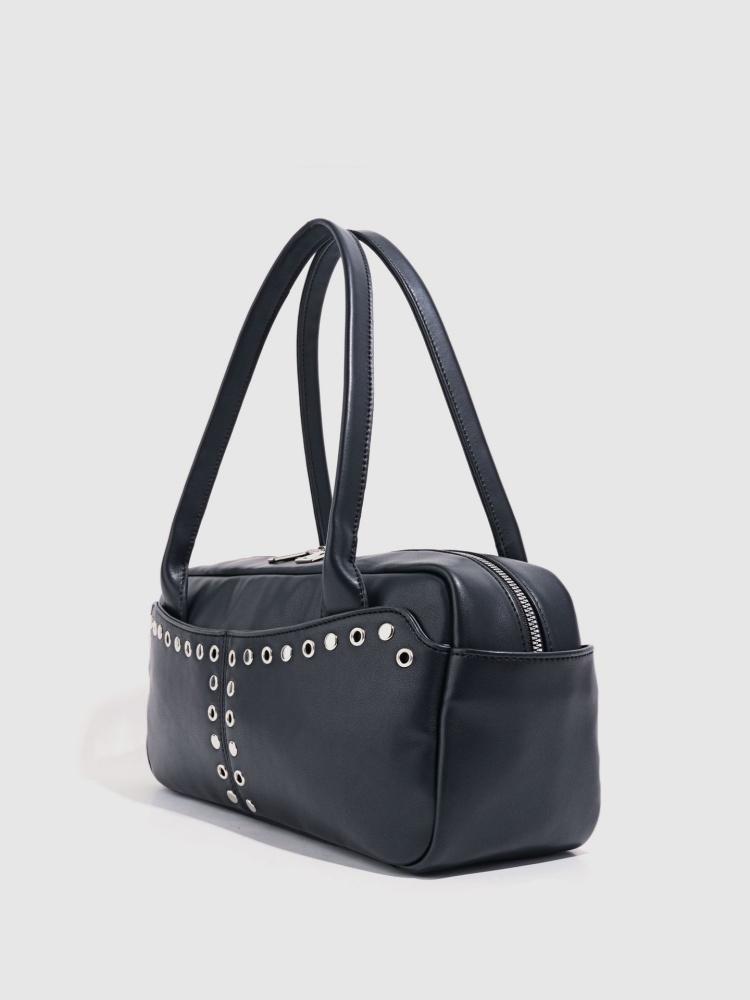 2026 New Punk Style Handbag Rivet Motorcycle Bag Women's Underarm Bag Stylish Design Shoulder Bag PU Leather Handbag