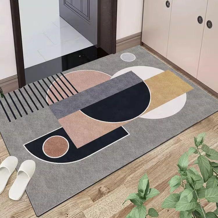 Europe Style Geometry Stripe Carpet Living Room Sofa Bedroom Study Kitchen Entrance Door Mat Non-slip Fashion Home Decor Rug