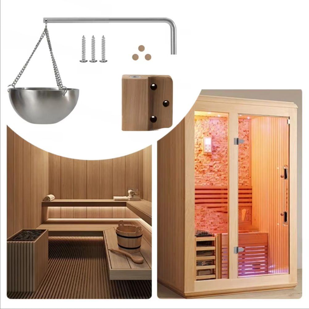 Sauna Aromatherapy Bowl Oil Cup Holder Stylish Sauna Aromatherapy Bowl With Swinging Arm For Aromatherapy Bowl For Sauna Room