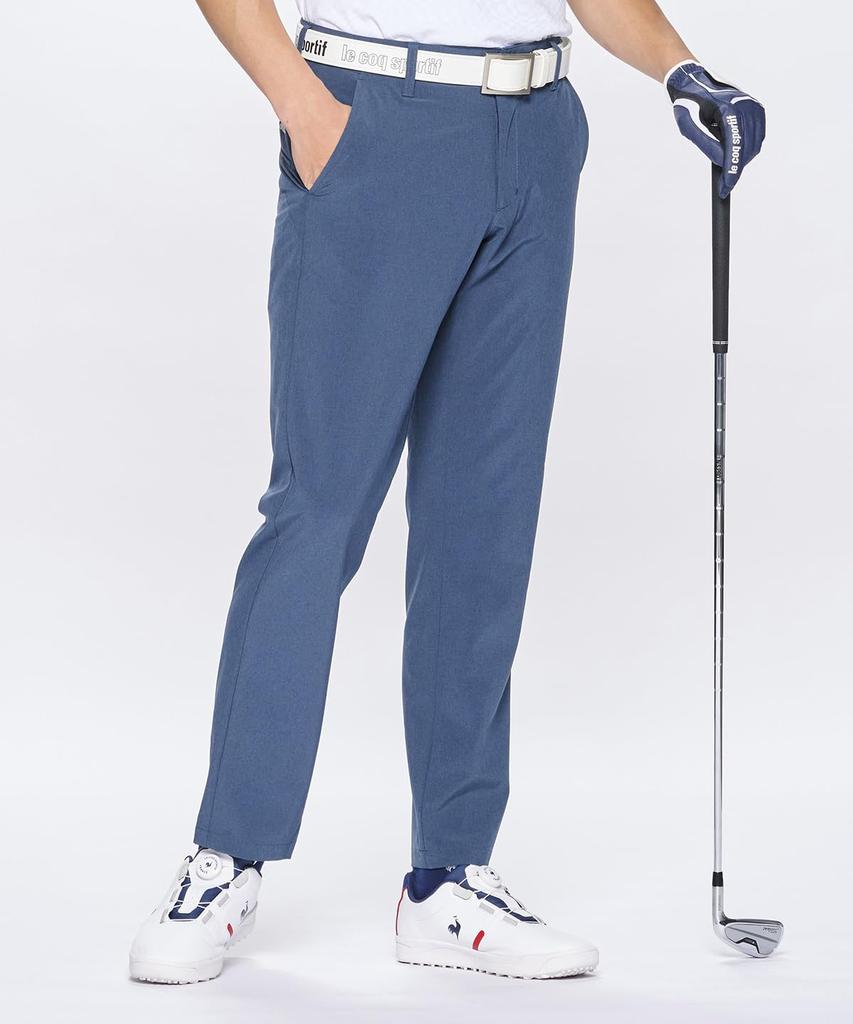 Coq Sportif Golf Quarter Sweat Quick Stretch Plain NV00 [Le Golf] Pants, Length, Tapered, Absorbent, Drying, Forcer, Golf, LG5SLP53M, Men's, (Navy)