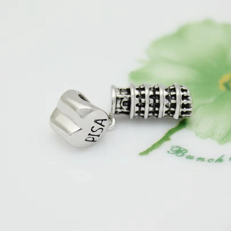 New 925 Silver Airplane Passport Vacation in Rome Beads Charm Pendant Fit Bracelet Necklace DIY Gift Women