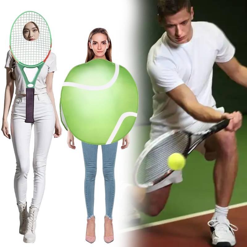 Tennis Cosplay Halloween Racket Costume Set Party Performance Clothing Gift