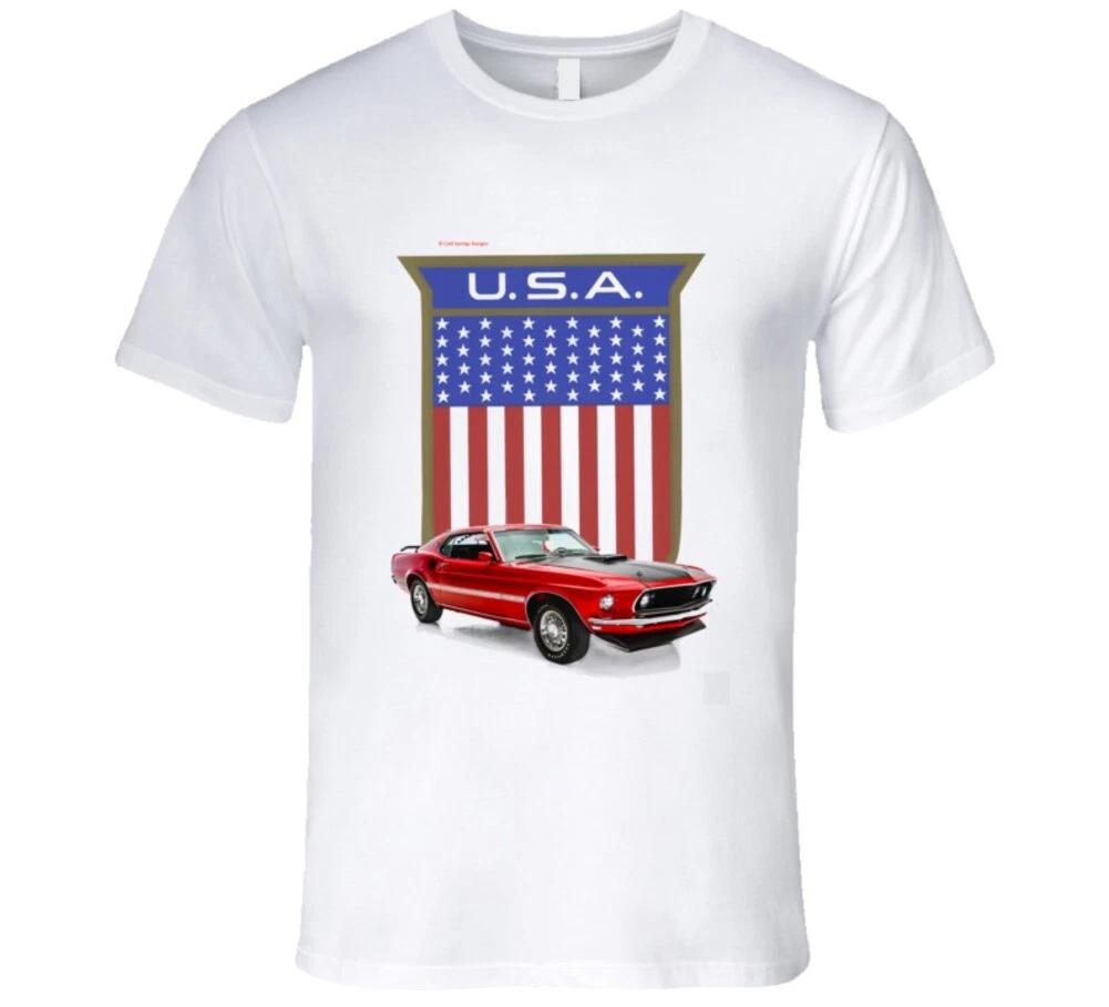 Usa Mach 1 Red Mustang Premium Musclecar Usa Gift T Shirt 2XL