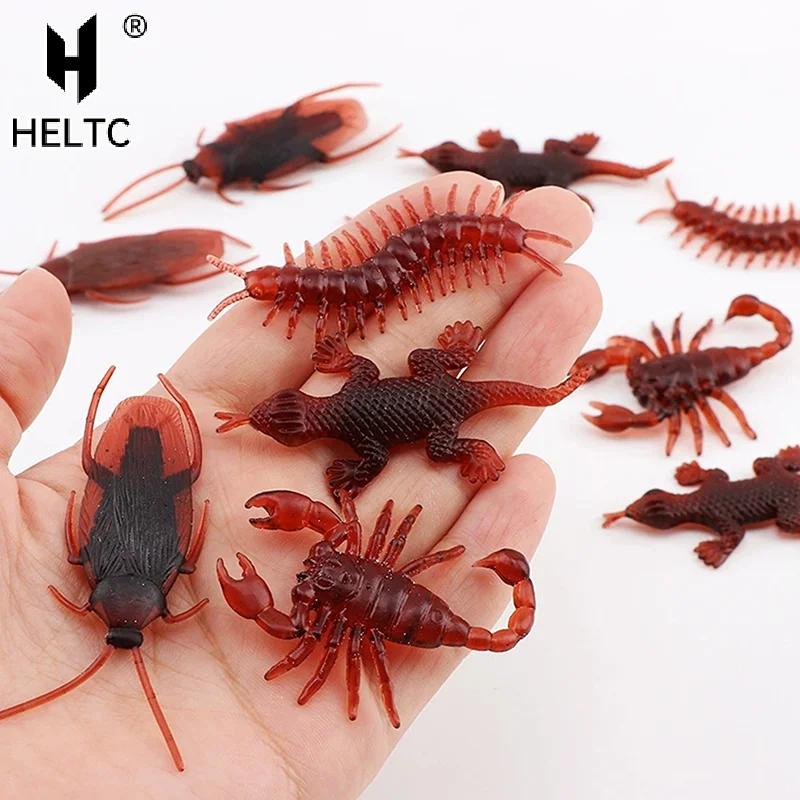Realistic Plastic Fake Bug Trick Toys Insects Halloween Prank Toy Cockroaches Spiders Worms Kids April Fool's Day Prank Gifts