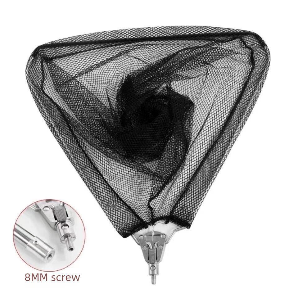 Foldable Detachable Triangle Fishing Net with Stainless Steel Rod