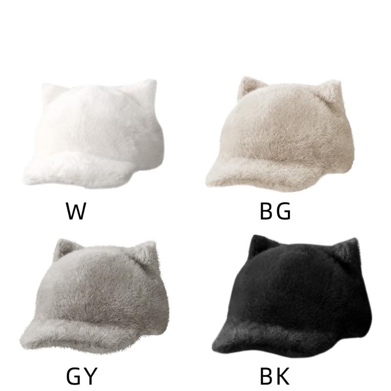 Kitten Baseball Hat for Girls Women Ear Furry Casual Hat for Sports Gym Mountain Camping Hat Outdoor Activity