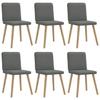 VidaXL Dining Chairs Set of 6 Dark Grey Fabric 3315515