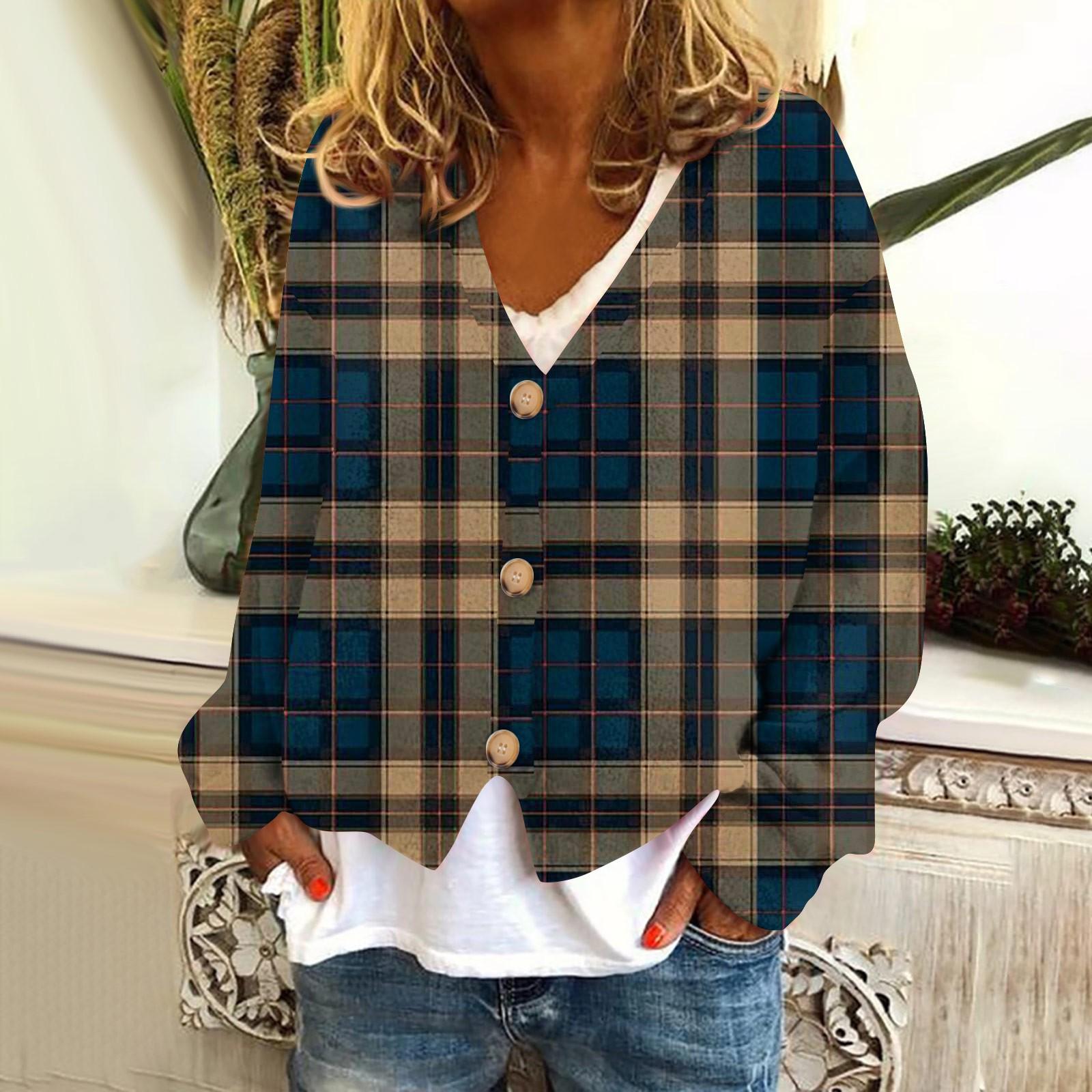 

Женская модная короткая куртка с длинным рукавом и принтом в клетку, однобортный плюшевый топ XXL