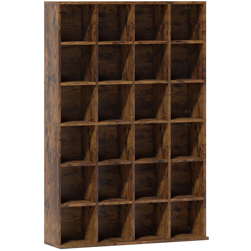 Mobile porta CD con ripiani regolabili, 89 x 130,5 cm, Marrone Rustico