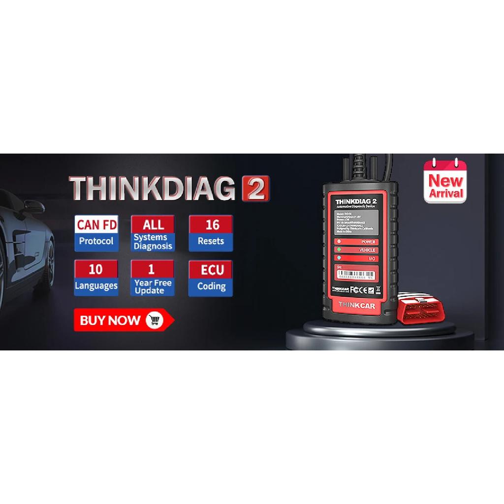 THINKCAR THINKDIAG 2 /KINGBOLEN Ediag Plus CAN FD All Systems 15 Reset Services ECU Coding OBD2 Scanner Car Diagnostic Tool