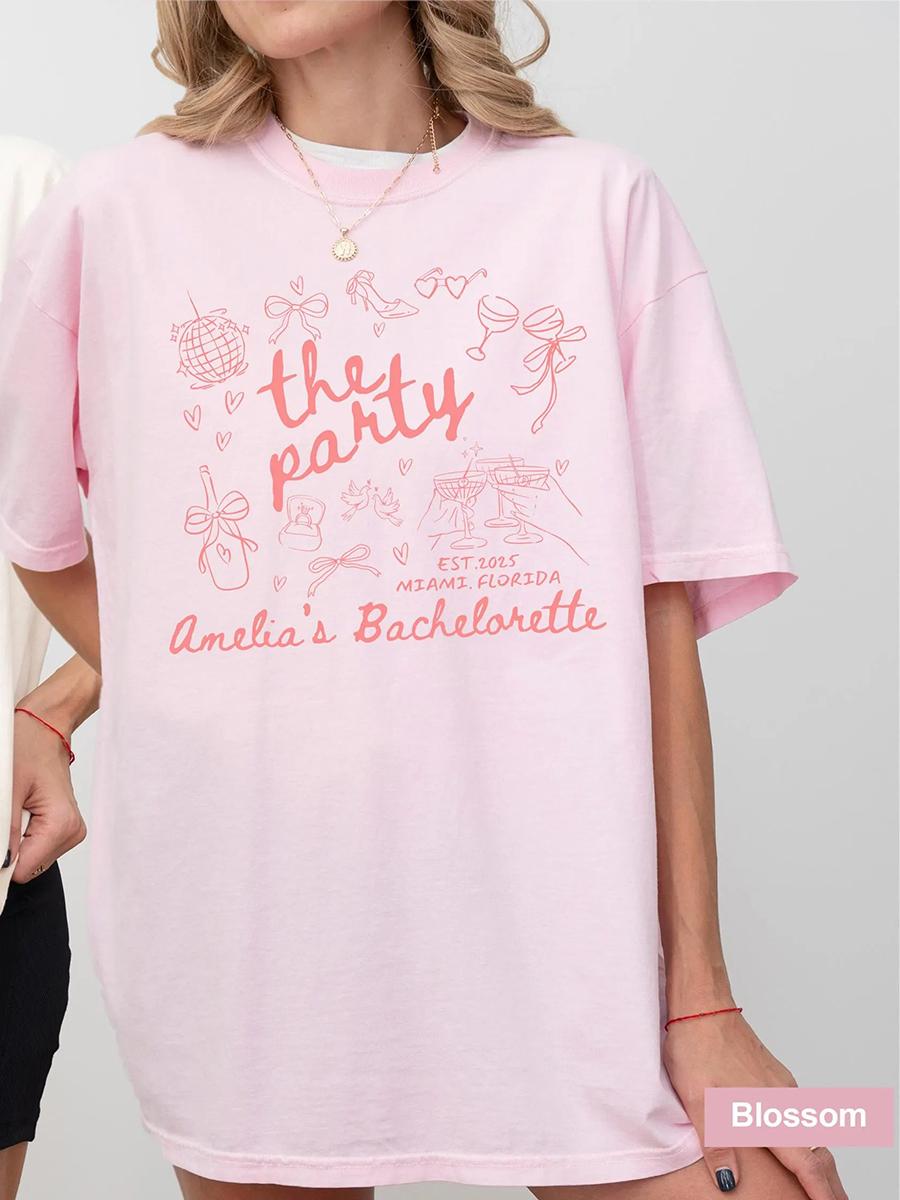 Wife of the Party Bachelorette Party Matching Shirts Custom Bachelorette Shirt Personalized Future Mrs Tee Gift Y2K Unisex Top S