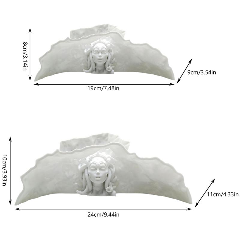 Shrimp Breeding Cave Hide Place Mythical Medusa Fish Tanks Decoration for Aquariums With Mythological Artwork