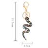 Mixed Color Rhinestone Snake Keychain Fortune Zodiac Snake Year Key Ring  New Year Gifts
