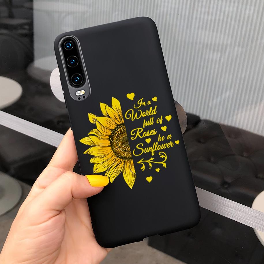 P30 Lite Case Fashion Flower Pattern Phone Case For Huawei P30 P 30 P30Lite 2020 MAR-LX1M Shockproof Bumper Soft TPU Funda Coque