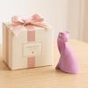 Rosa Katzenstatue, Kleine Tierfigur aus Harz, Minimalistische Moderne Kunst Katzenfigur für Zuhause Wohnzimmer, Büroregal Dekoration