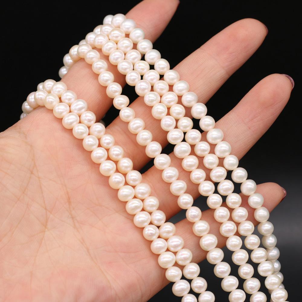 

1String, White Natural Rice-shaped Pearls Beads, 5-5.5mm, for DIY Necklaces Bracelets Accessories, Jewelry Making, Birthday, Wedding, Party Gifts 36cm 1String/5-5.5mm-36cm білий