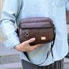 Leather Men's Sling Bag Messenger Shoulder Crossbody Bags Large Capacity Handbags Multifunctional Work Bag