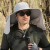 Unisex Summer Sun Hat Outdoor Sun Protection Cap with Neck Flap Breathable Large Brim Hat for Hiking Traveling Fishing