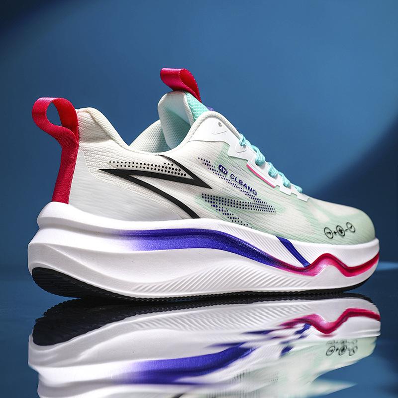 Carbon board running shoes racing marathon soft-soled running shoes men's summer fly-woven mesh breathable men's and women's couple sports shoes