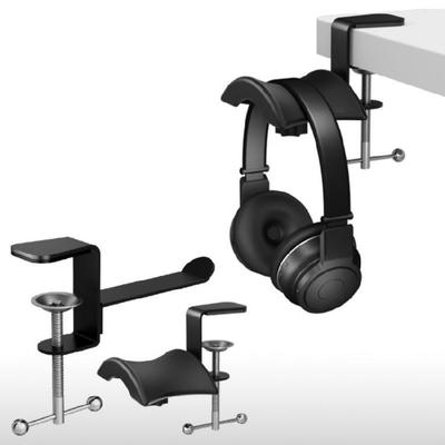Kopfhörerhalter unter dem Schreibtisch aus Aluminium für Büro und Gaming