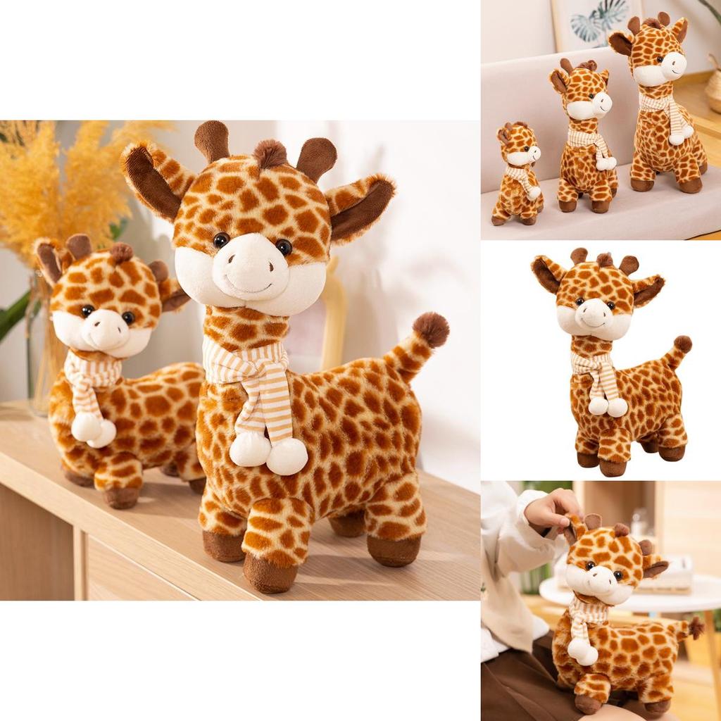 Entzückendes Giraffen-Stofftier Weiches Kuscheltier Schal Langer Hals Niedliches Reh Geschenk für Kinder